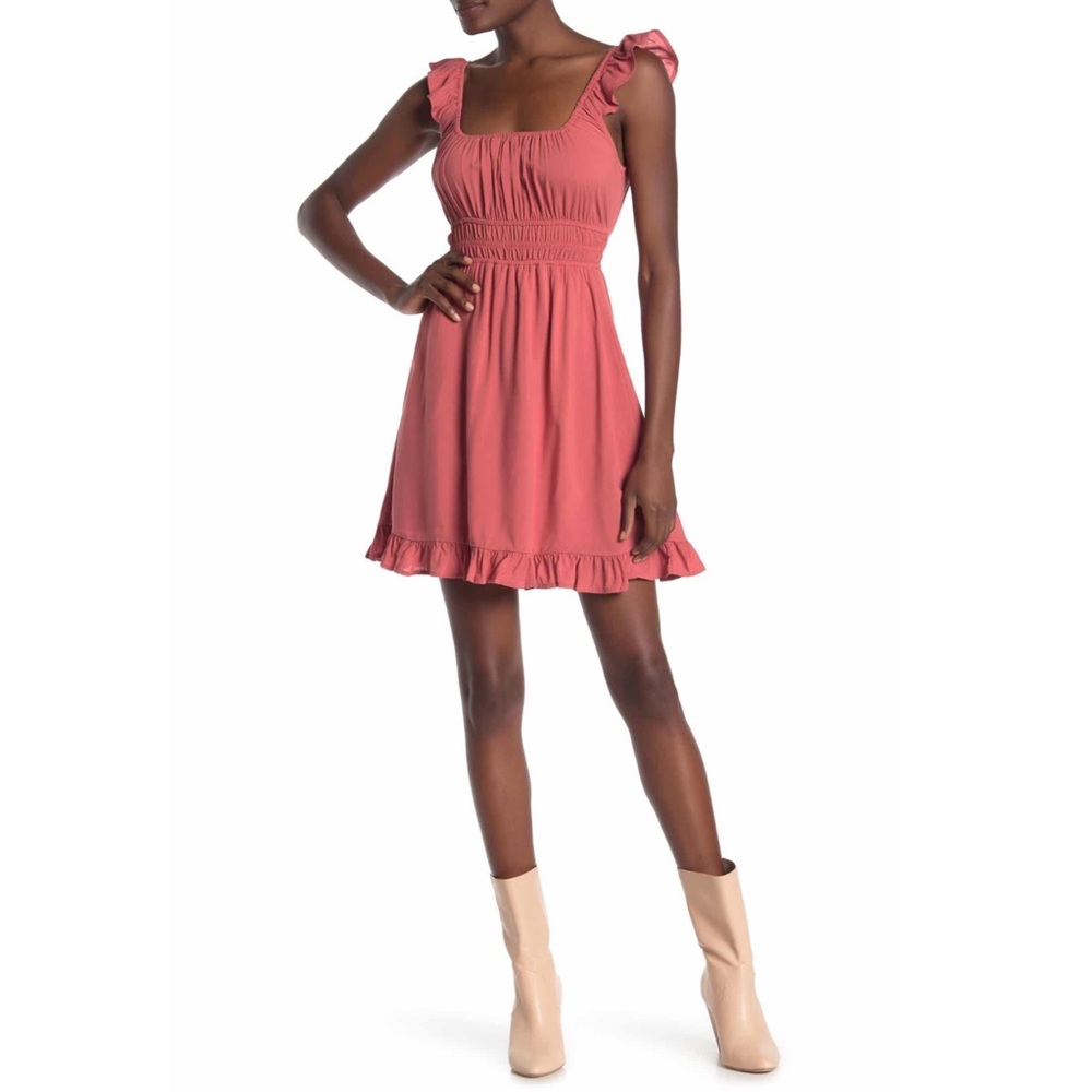 Max & Ash Sleeveless Ruffled Smocked Mini Dress